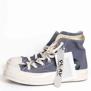 Converse x Comme des Garcons PLAY Heart High Top Sneakers Gray
